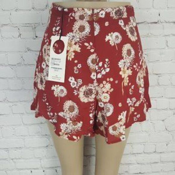 CHARLIE holiday avalon shorts burnt floral 4 NEW - Picture 4 of 7